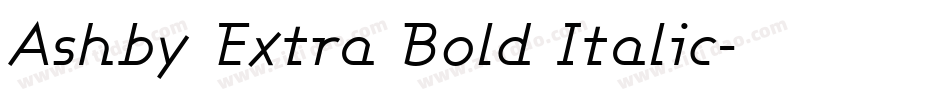 Ashby Extra Bold Italic字体转换
